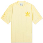 Adidas Women's 3 Stripe T-shirt in Almost Yellow