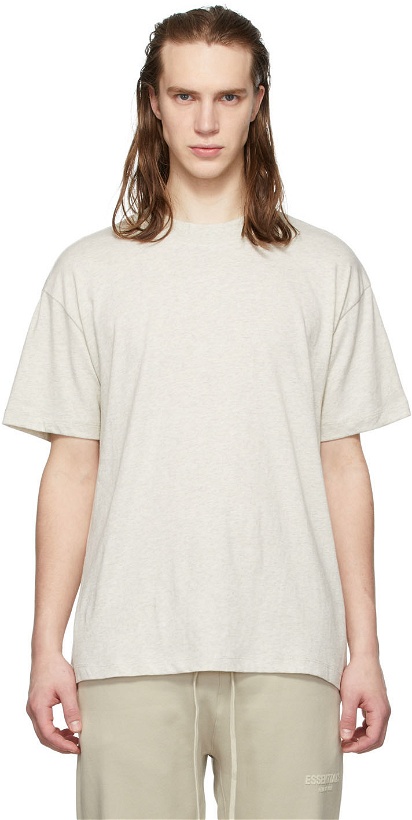 Photo: Essentials Three-Pack Off-White Jersey T-Shirts