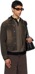 Carter Young Brown Overdyed Arch Denim Jacket