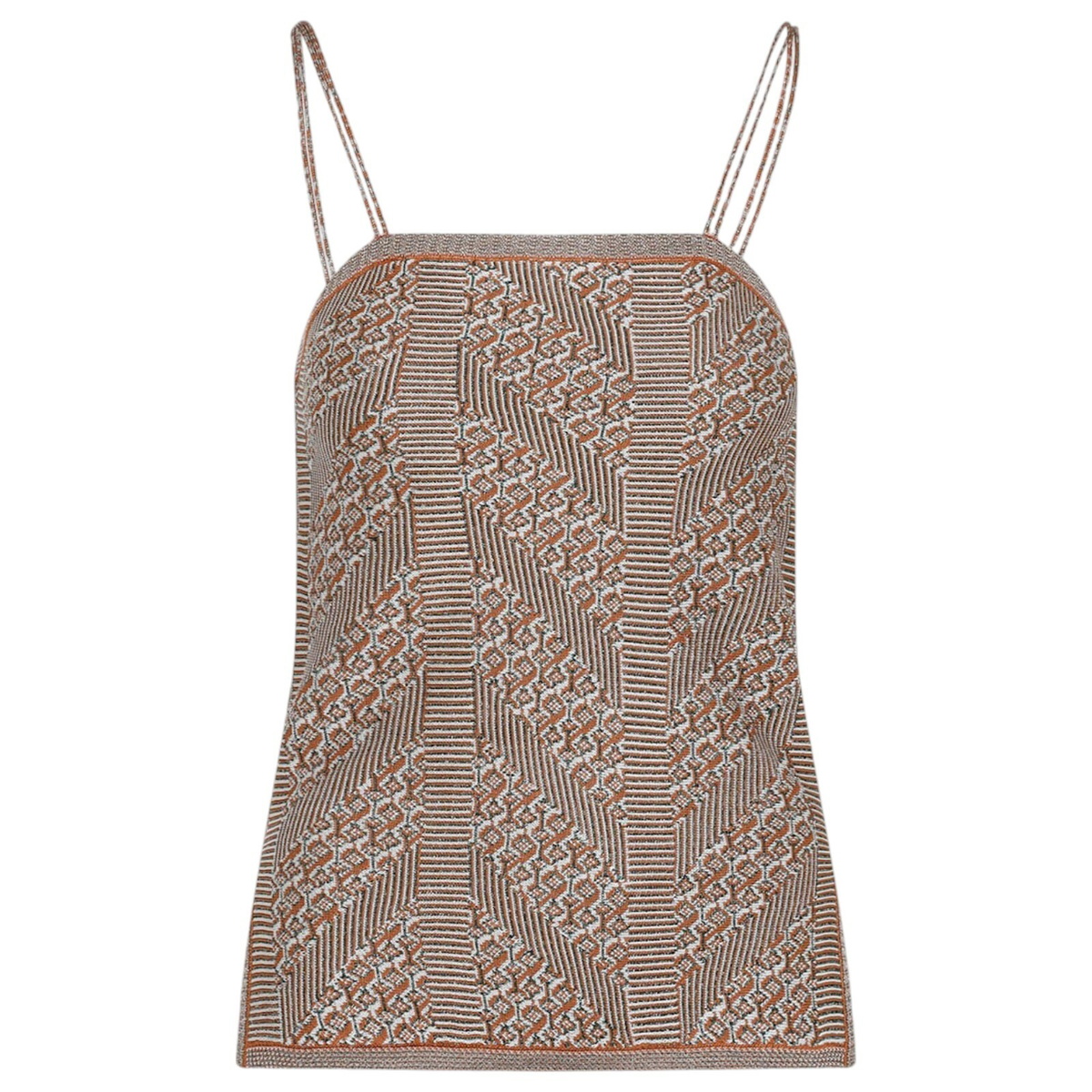 Valentino VGold ribbed-knit jersey tank top Valentino