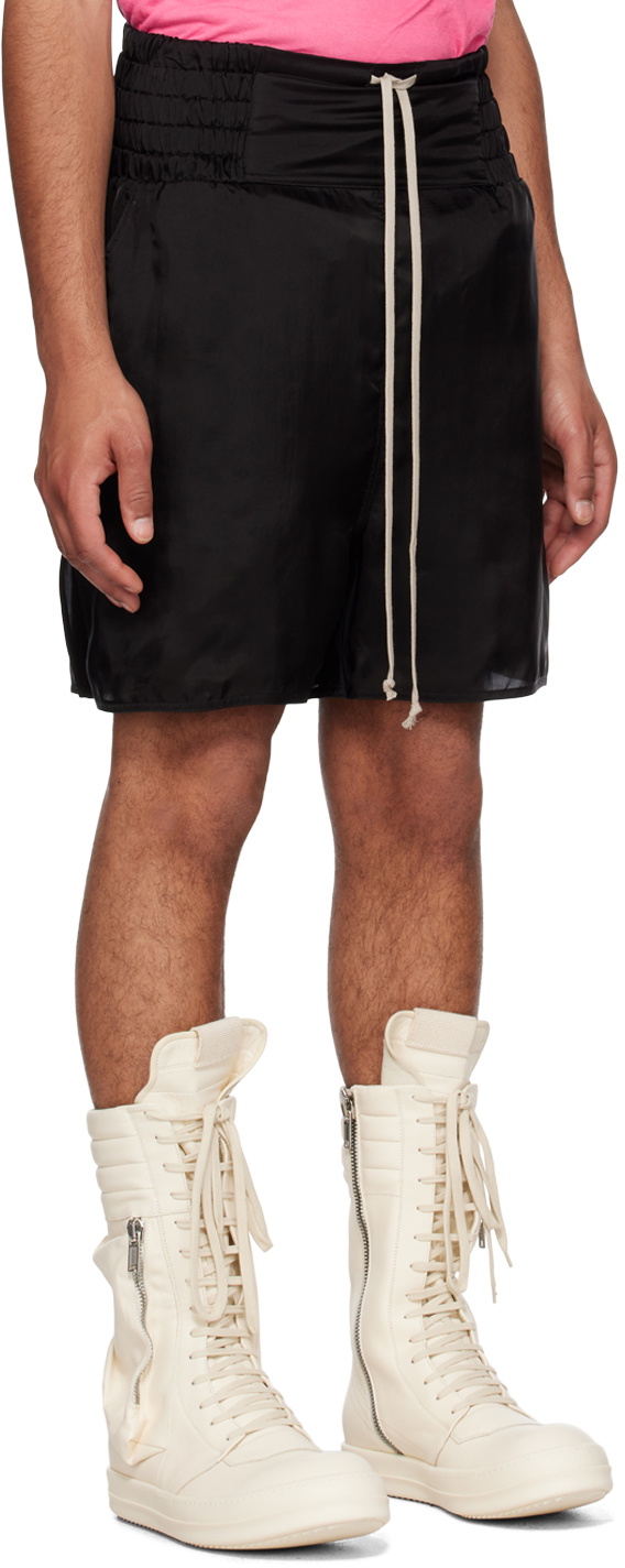 Rick Owens Black Boxing Shorts Rick Owens