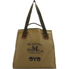 Junya Watanabe Khaki Seil Marschall Edition Logo Tote