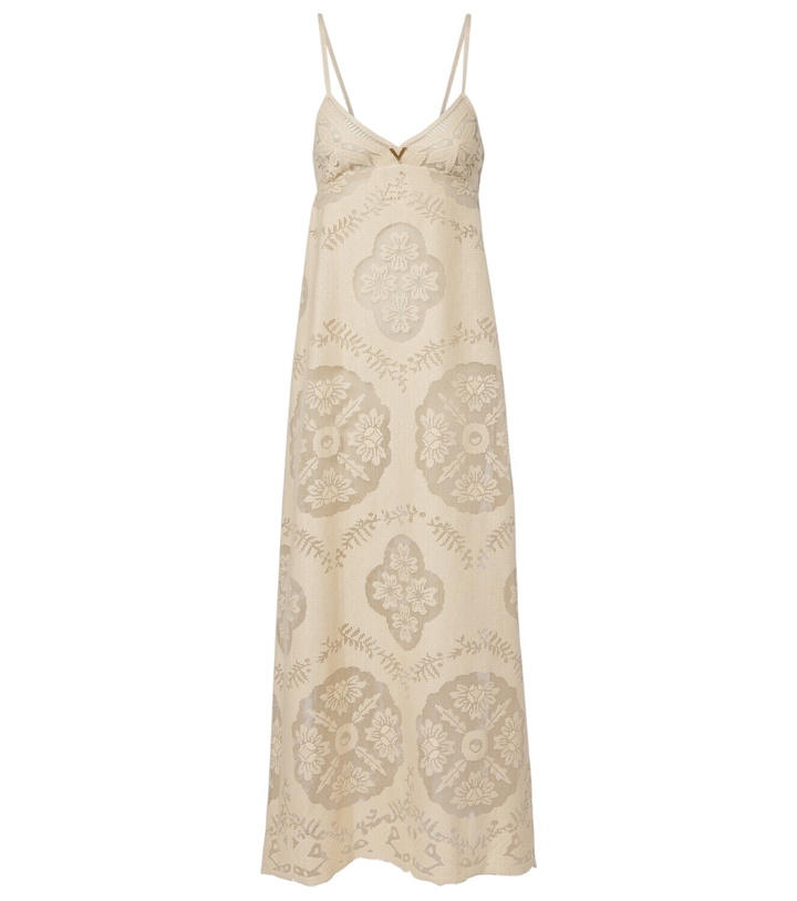 Photo: Valentino VGold floral cotton-blend maxi dress