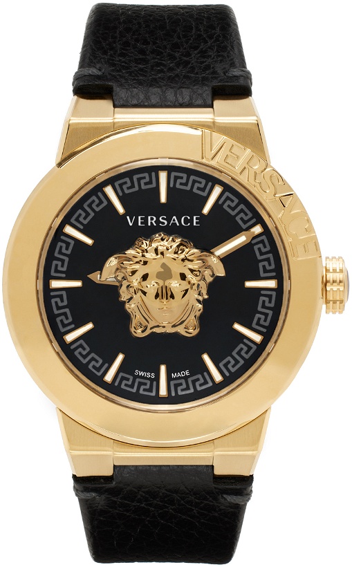 Photo: Versace Black & Gold Medusa Infinite XL Watch
