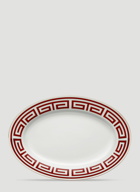 Labirinto Oval Platter in Red