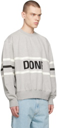 We11done Gray Striped Sweatshirt