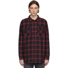 Nudie Jeans Black and Red Gabriel Shadow Check Shirt
