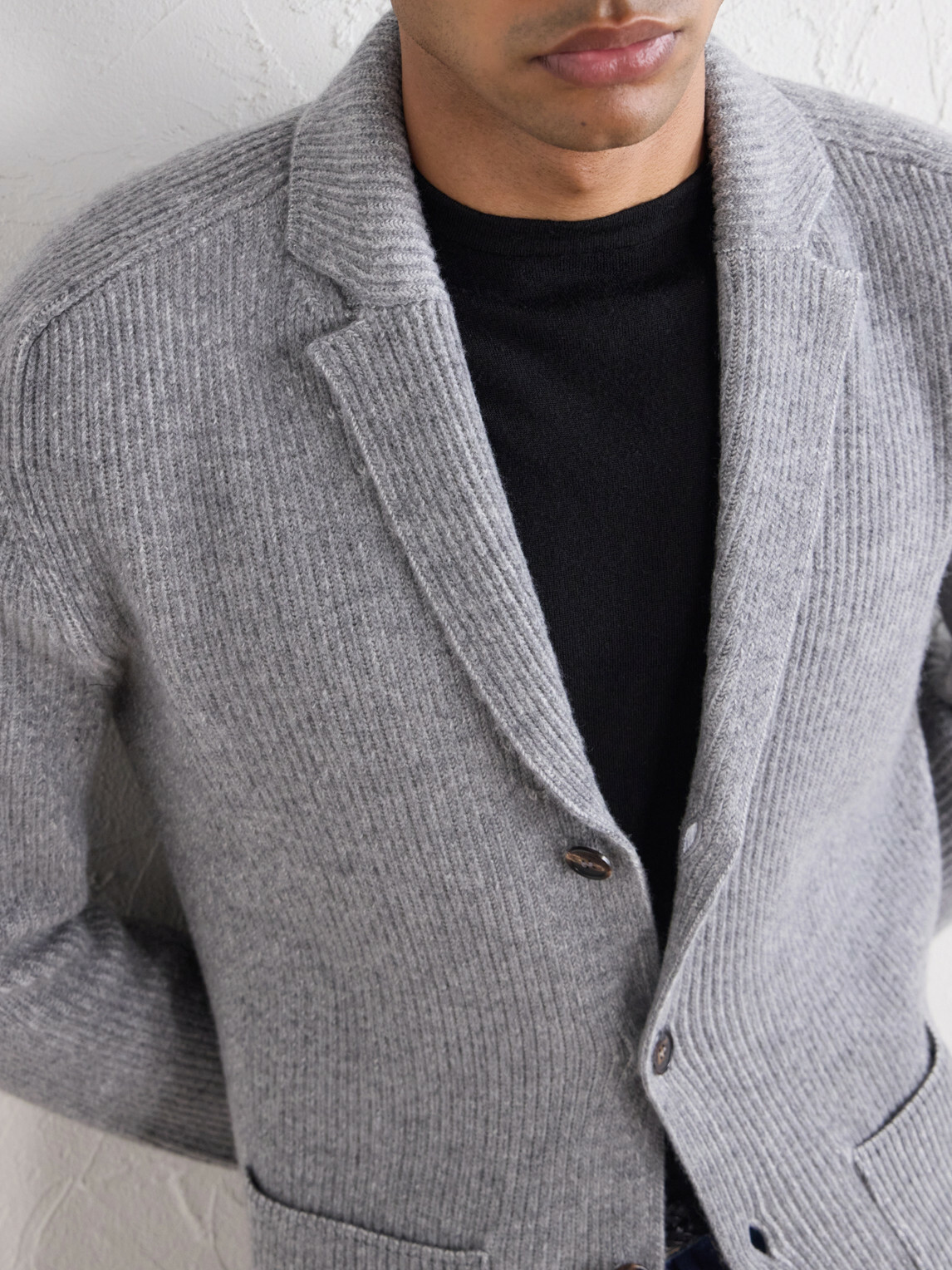 Slowear - Single-Breasted Ribbed Virgin Wool Blazer - Gray