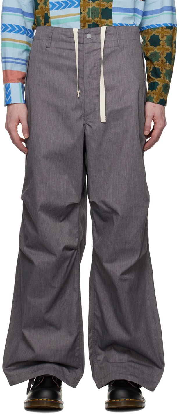 Engineered Garments Gray Drawstring Trousers Engineered Garments