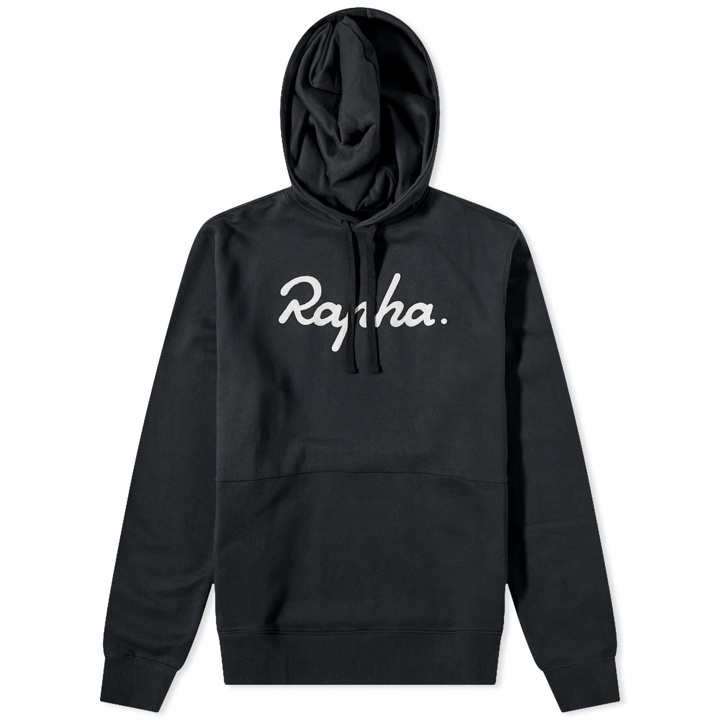 Photo: Rapha Men's Logo Pullover Hoody in Black/White