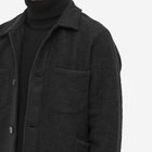 Universal Works Men's Wool Fleece Lumber Jacket in Black