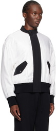 Helmut Lang Black Zip Bomber Jacket