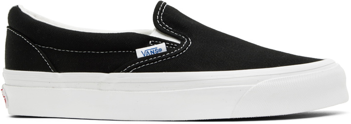 Photo: Vans Black OG Classic Slip-On Sneakers