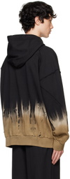 Feng Chen Wang Black & Khaki Tie-Dye Hoodie
