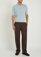 Lardini Tapered-leg Cotton Trousers Brown