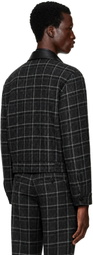 Ernest W. Baker SSENSE Exclusive Gray Check Bomber Jacket