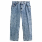 Polar Skate Co. Men's 93 Loose Straight Jeans in Heavy Washed Blue