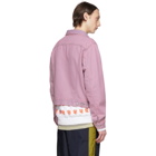 Acne Studios Pink and Blue Bla Konst Denim 1998 Jacket