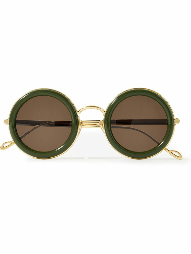 Photo: Loewe - Round-Frame Acetate and Gold-Tone Sunglasses