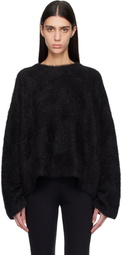 TOTEME Black Boxy Alpaca Knit Sweater