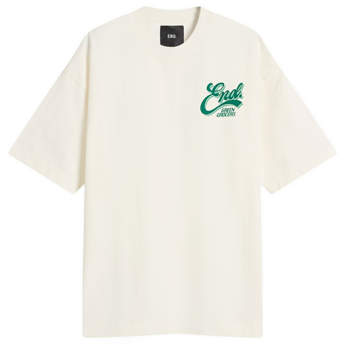 END. Outdoor Sign T-Shirt in Ecru