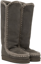 Mou Gray 40 Shearling Boots