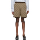 Gucci Brown Knit GG Shorts