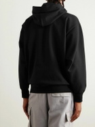 WTAPS - Academy Logo-Print Appliquéd Cotton-Jersey Hoodie - Black