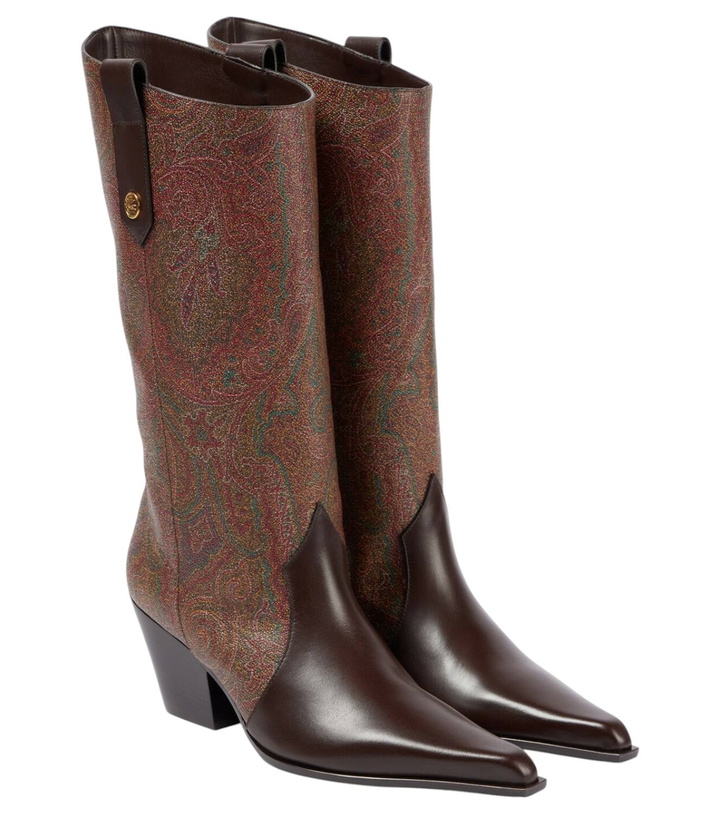 Photo: Etro Paisley jacquard knee-high boots