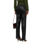 ISSEY MIYAKE Black Glossed Metal Pleats Trousers