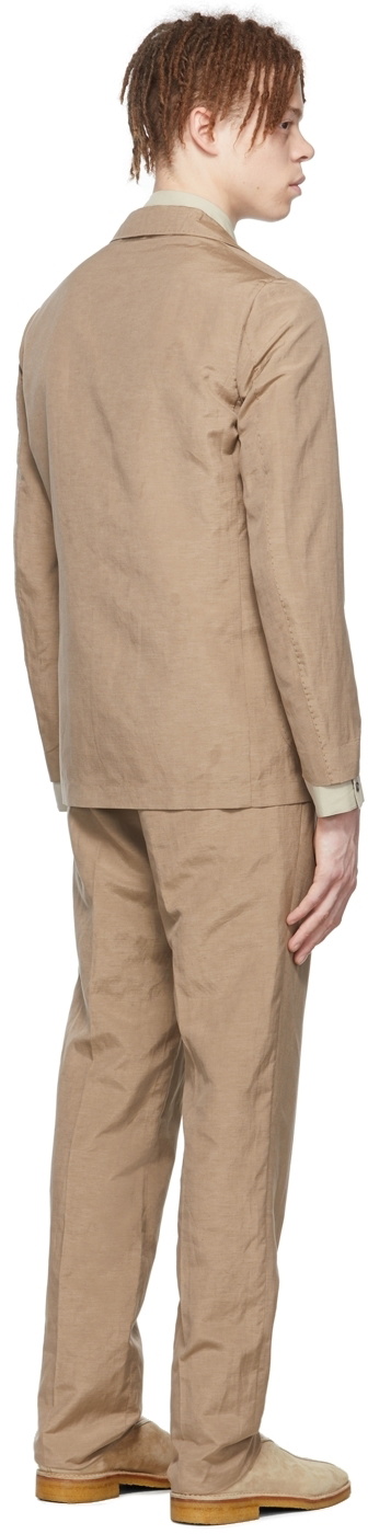 Ring Jacket Tan Silk Suit