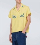Bode Chicory embroidered cotton shirt