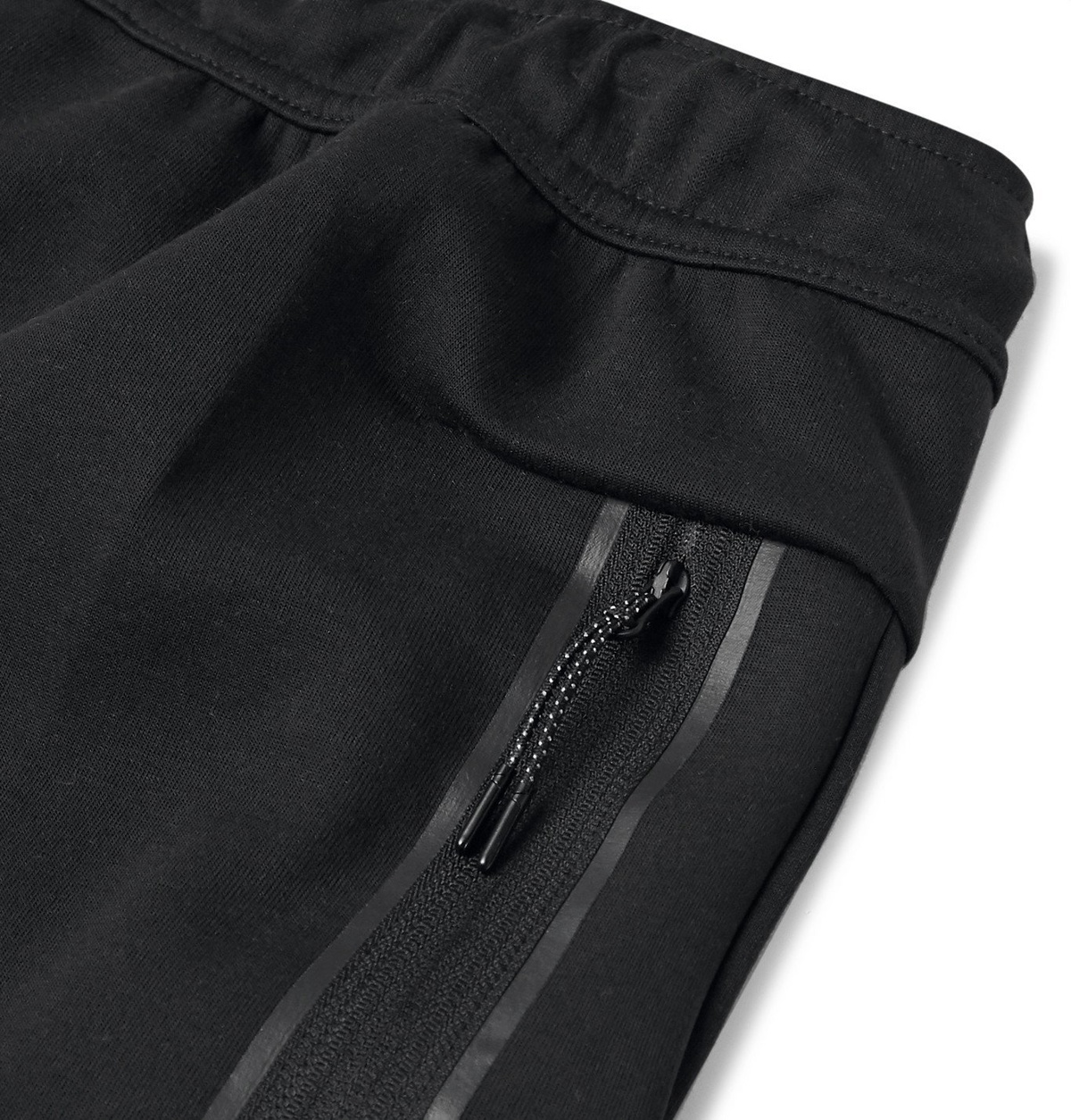 Nike Tapered Cotton-blend Tech Fleece Sweatpants In Black