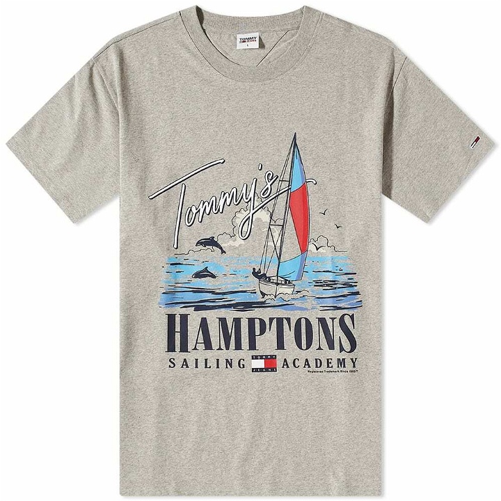 Photo: Tommy Jeans Men's Relaxed Sailing Vintage T-Shirt in Silver Grey Heather