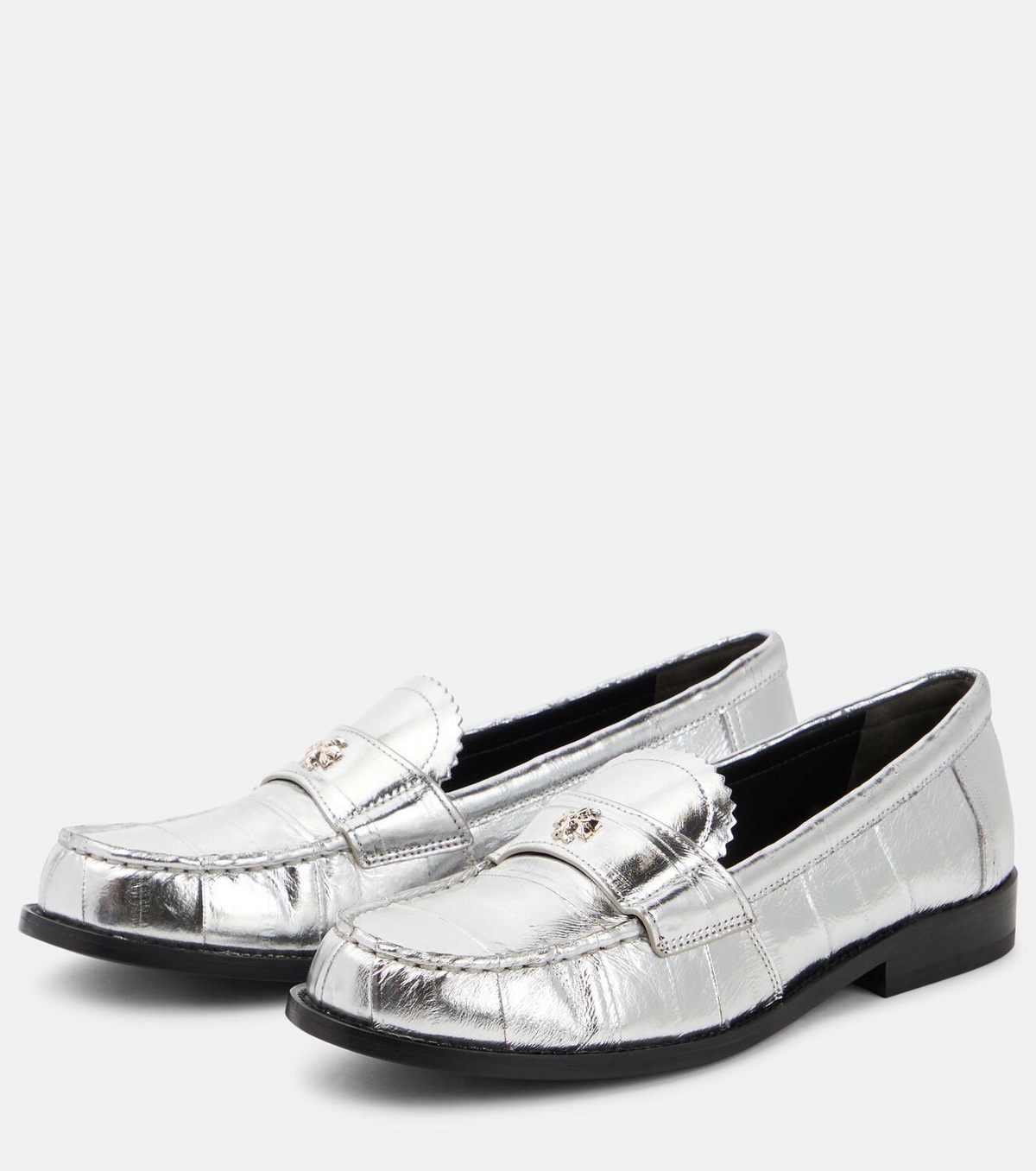 Tory Burch Perry metallic leather loafers Tory Burch