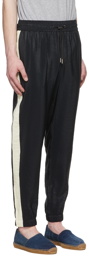 Saint Laurent Black Stripe Monogram Lounge Pants