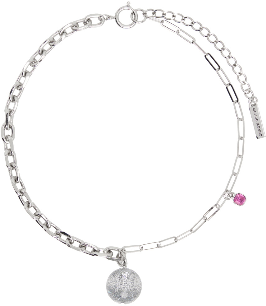 Mondo Mondo Silver Pinball Necklace Mondo Mondo