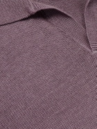 De Bonne Facture - Linen and Cotton-Blend Polo Shirt - Purple