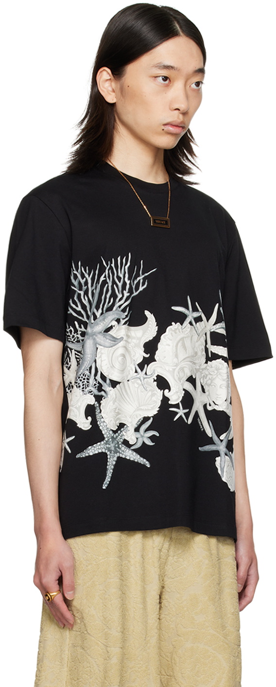 Versace Black Barocco Sea T-Shirt Versace