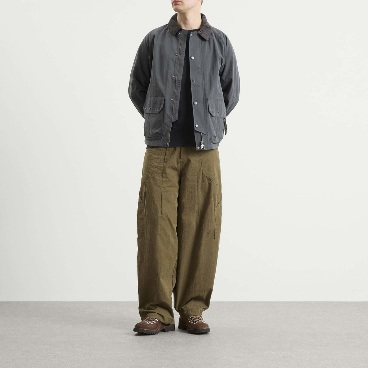 ジャケット・アウター BARBOUR CASUAL CHORE JACKET Barbour Men's Re-Engineered Casual Chore Jacket in Asphalt Barbour