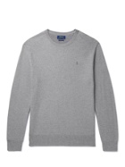 POLO RALPH LAUREN - Honeycomb-Knit Pima Cotton Sweater - Gray