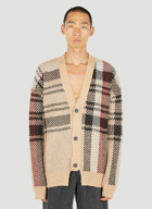 Johnny Plaid Cardigan in Beige