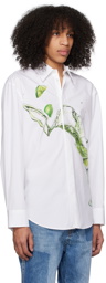 MSGM White Printed Shirt