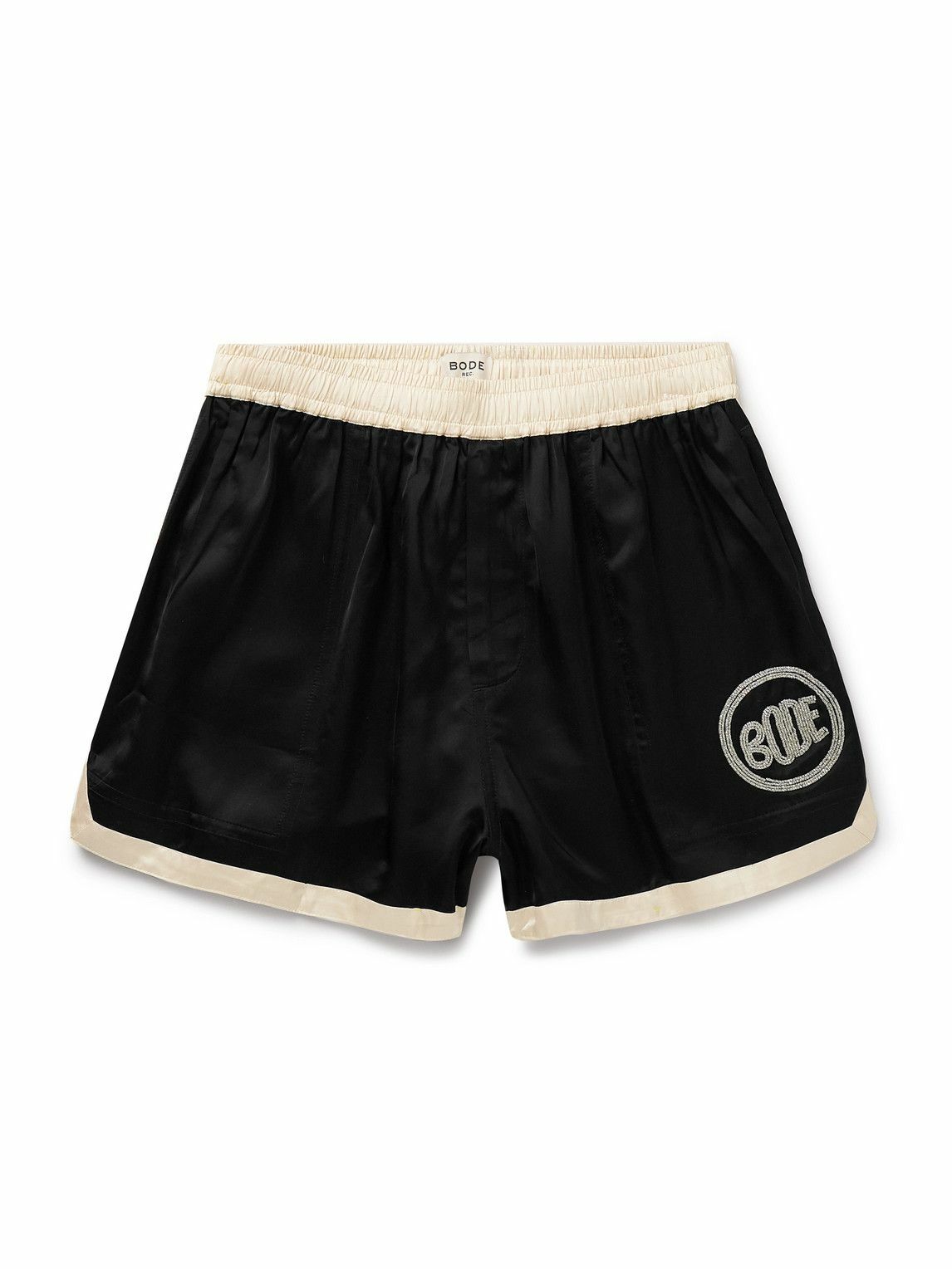 【PORTERNA】Low Satin Shorts Side-Stripe Satin Low-Rise Short in Pants & Shorts | Vince