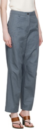 Dries Van Noten Blue Cotton Trousers