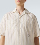 Calvin Klein Collection Nathaniel striped bowling shirt