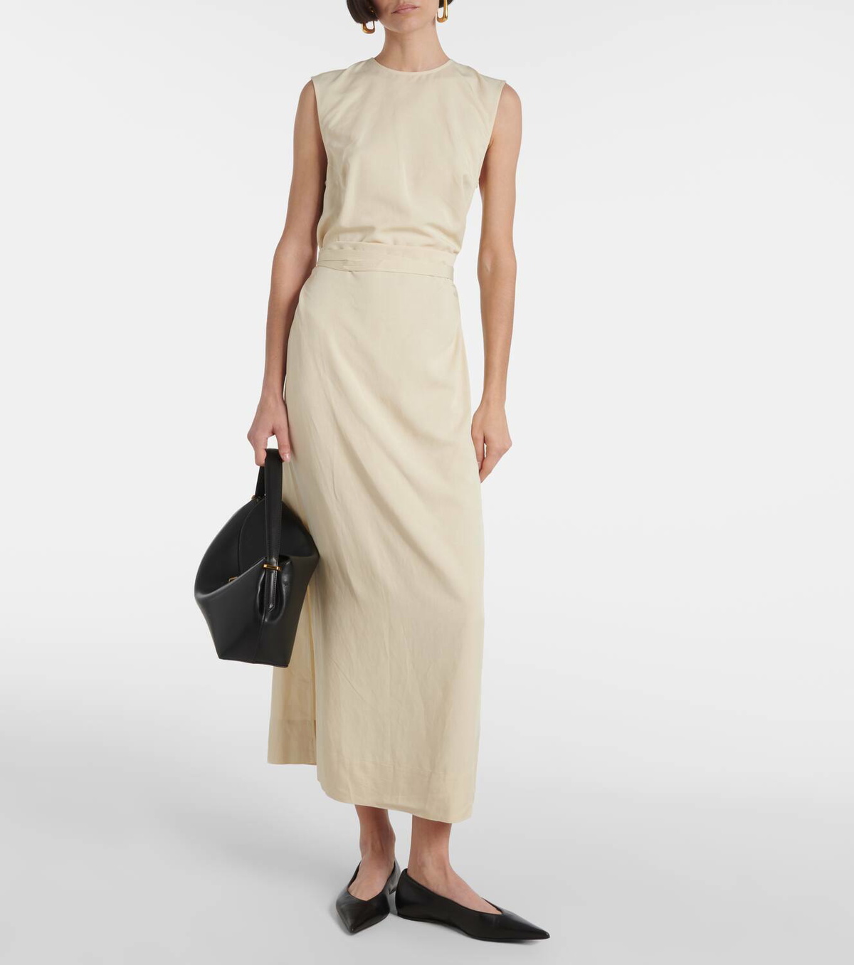 Toteme Tie-detail midi dress