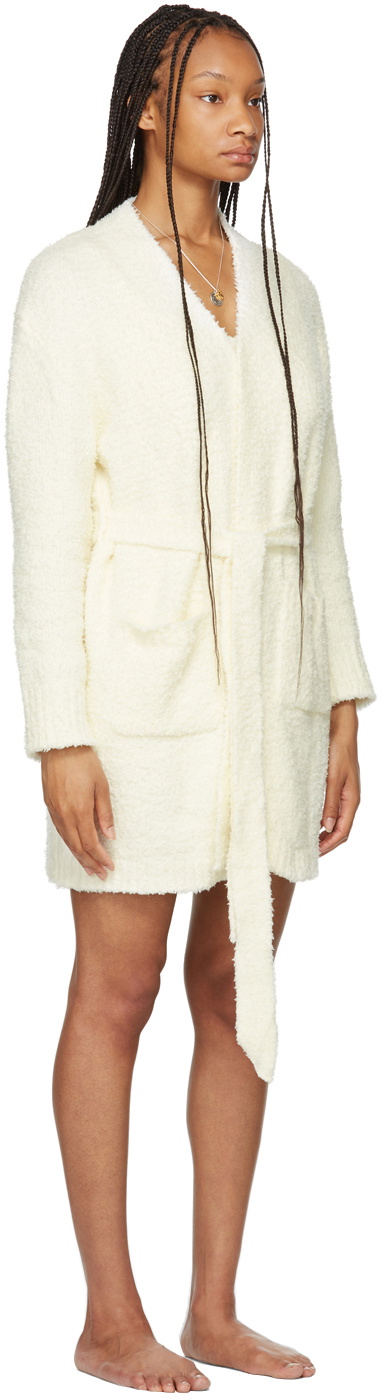 Skims Cozy Knit Bouclé Robe in Pink