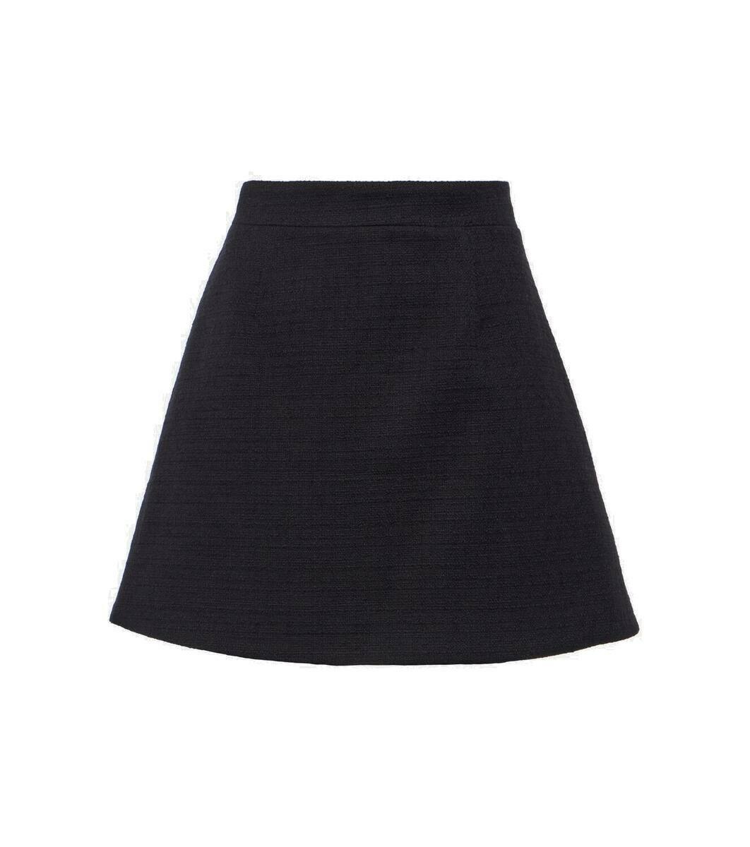 Patou High-rise cotton-blend tweed miniskirt Patou