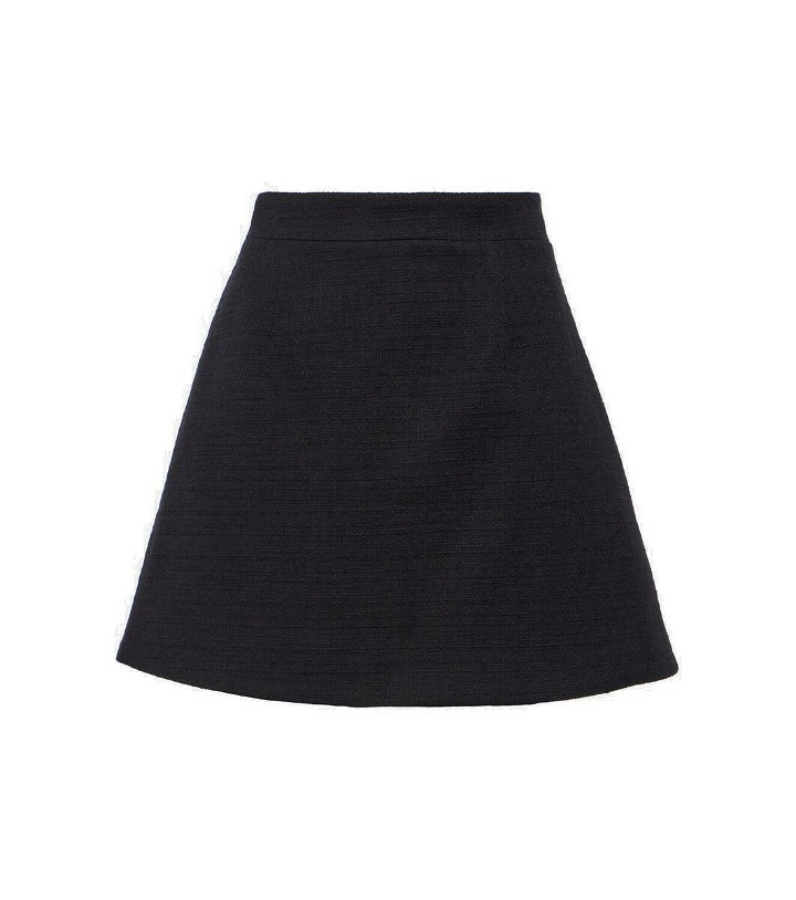 Photo: Patou High-rise cotton-blend tweed miniskirt